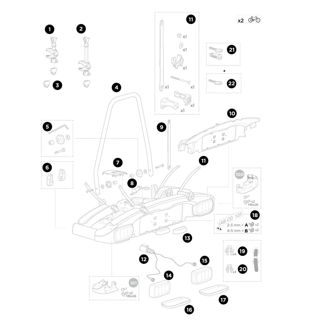 Thule EuroClassic G6 928021 - Spare Parts