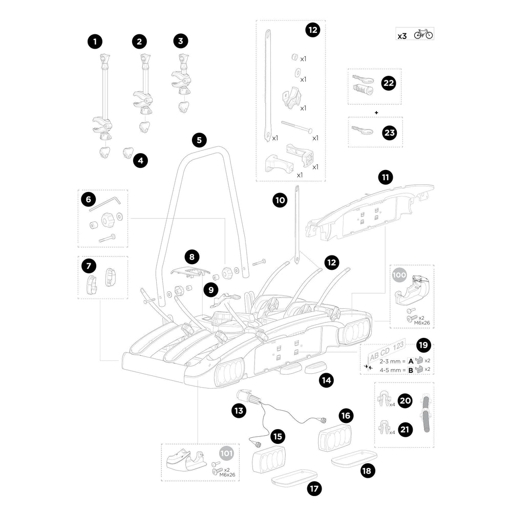 Thule EuroClassic G6 929003 - Spare parts