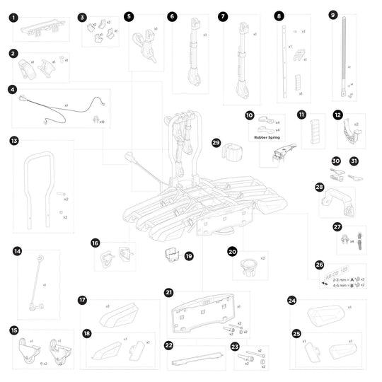 Thule Easyfold 3 Bike Carrier - Spare Parts
