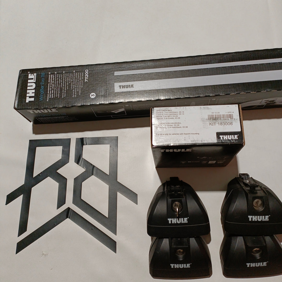 Thule roof bar set for Vauxhall Corsa D 06-14 & Others (753 - 3006 - 711200)