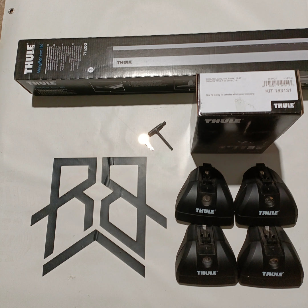 Thule Wingbar Evo Set for Subaru Levorg 2014 - 2020 & WRX 2018 onward. Fixed Points ( 711200 - 753 - 3131 )