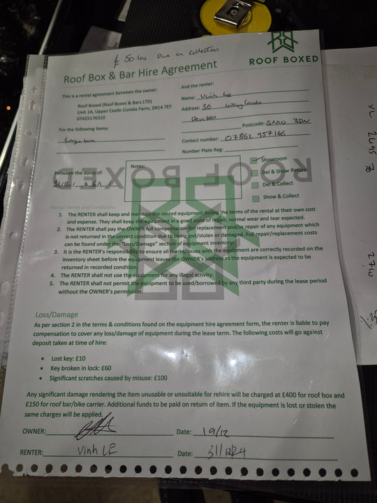 Box Broken beyond Re-Hire condition Order #6602