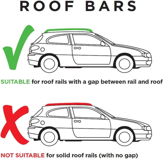 Summit SUM-003 Roof Bars For Raised Rails - 135cm