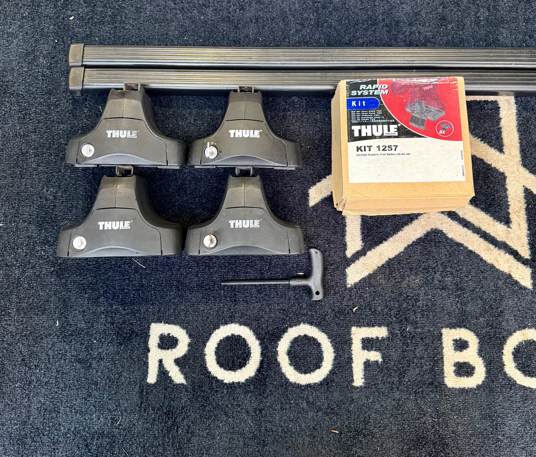 Thule square bar set for SKODA Superb Mk I Saloon 2002-07 ( Normal Roof )