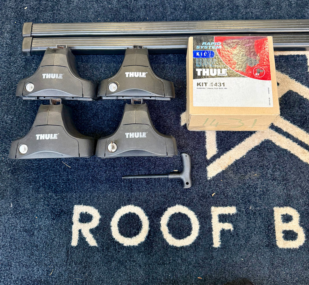 Thule square bar set for FIAT Bravo Hatchback 2007-14 ( Normal Roof)