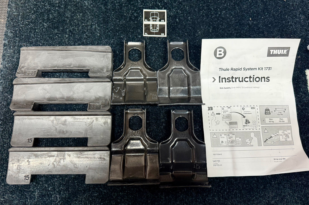 Thule 1731 Fitting Kit - KIA Caren's 2013 onward (no rails)