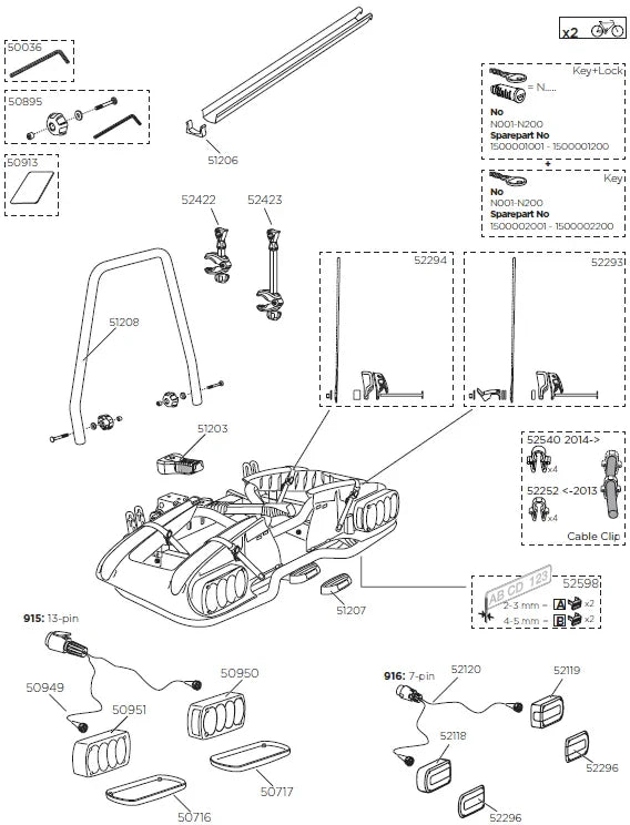 Thule EuroPower 915020 - Spare parts