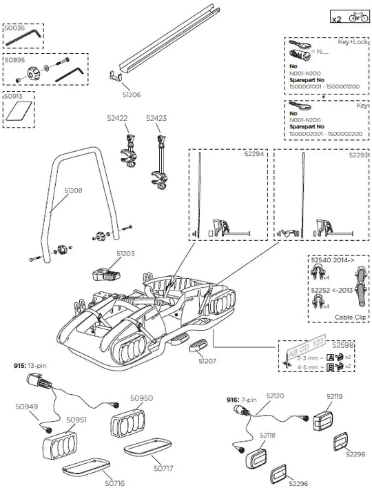 Thule EuroPower 916020 - Spare parts