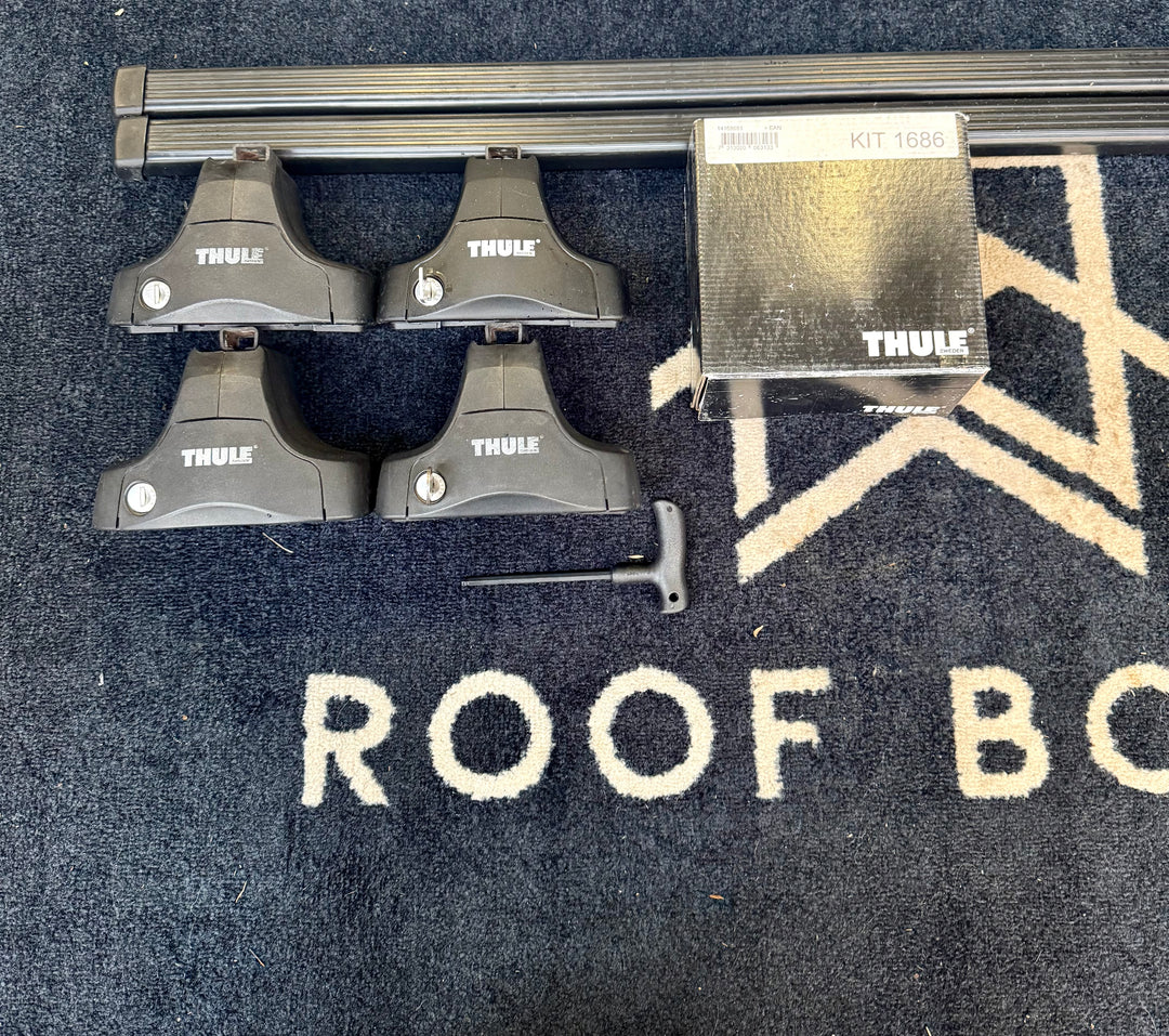 Thule square bar set for  Audi A1 5-dr hatchback 12-18