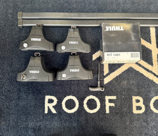 Thule square bar set  for FIAT Bravo  5-dr Hatchback 2007-2014	- (Normal Roof)