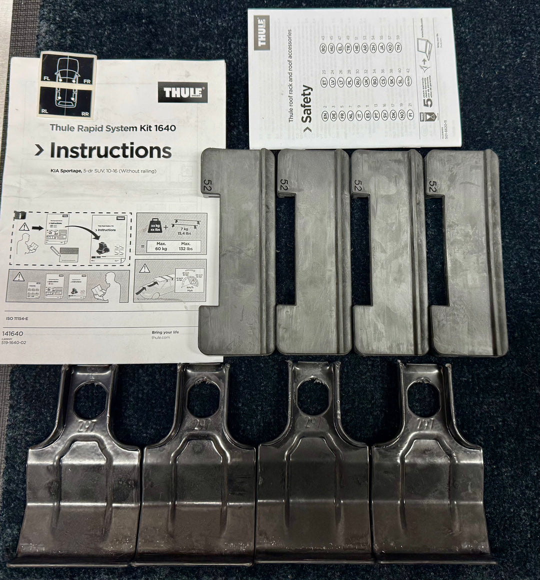 Thule 1640 Fitting Kit KIA Sportage 10-16 (Normal Roof)