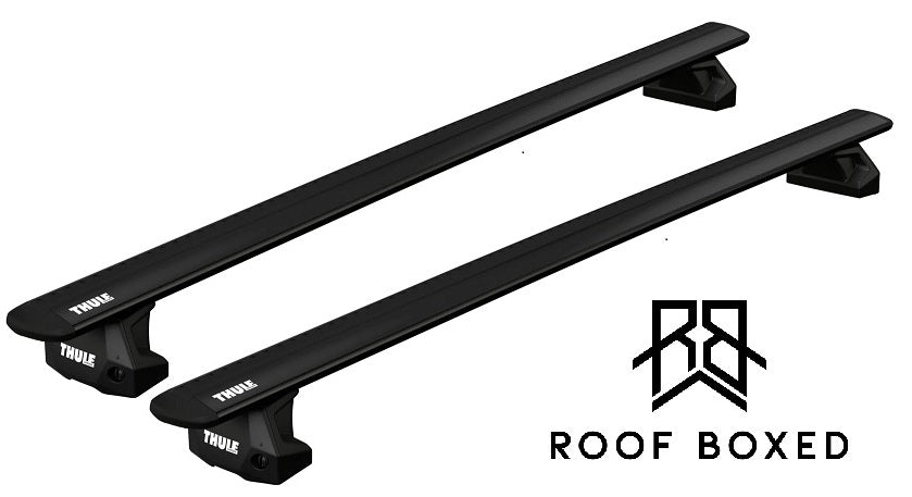 Thule Roof Bar Set for BMW i4 5-dr Hatchback 2022 onwards - Fixed Point (Wingbar Evo- Black)