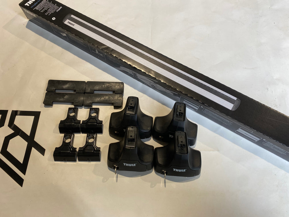 Thule Wingbar Set For FORD Focus, 4-dr Sedan, 98-03, 04 & Others ( 1129, 754, 7112)