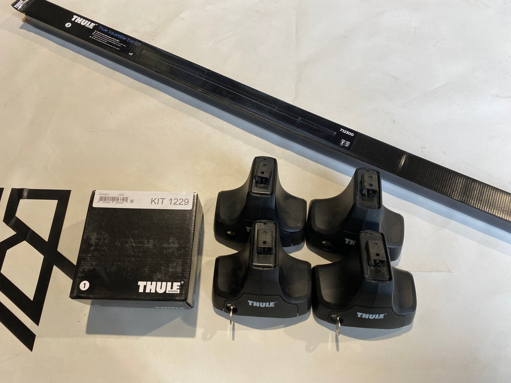 Thule Square Bar For JAGUAR X-Type, 4-dr Sedan, 01-09 (1229, 754, 7123)