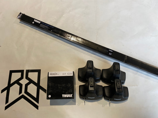 Thule Square Bar For JAGUAR X-Type, 4-dr Sedan, 01-09 (1229, 754, 7123)