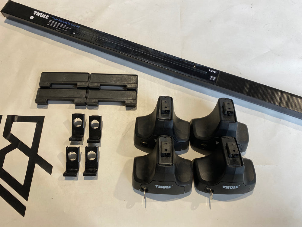 Thule Square Bar Set For PEUGEOT Partner, 3/4-dr Van, 97-08 & Others (1184, 754, 7122)