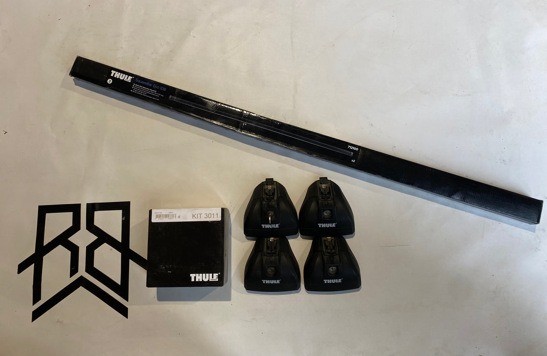 Thule Roof Bar Set For PEUGEOT 607, 4-dr Sedan, 99-10 (3011, 753, 7121)
