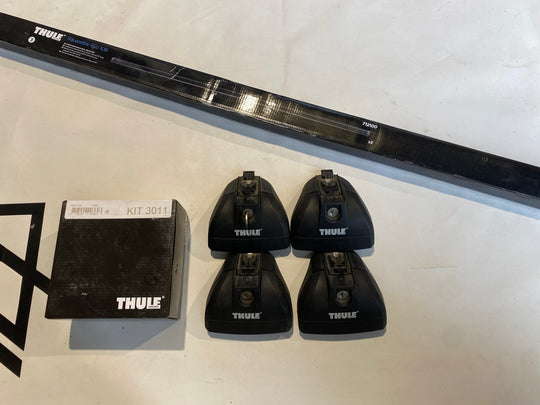 Thule Roof Bar Set For PEUGEOT 607, 4-dr Sedan, 99-10 (3011, 753, 7121)