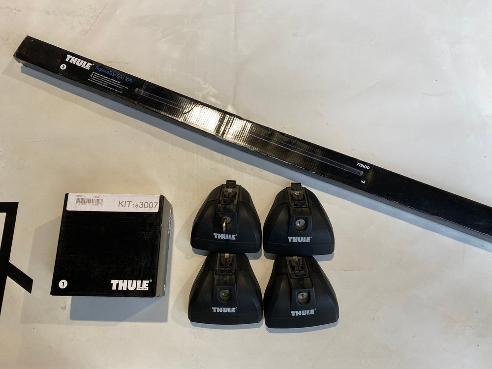 Thule Square Bar Set For VW Polo, 5-dr Hatchback, 95-01 & Others (3007 - 753 - 7121)