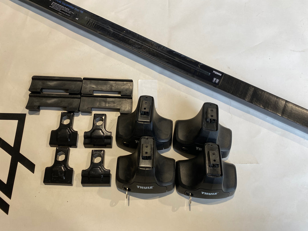 Thule Squarebar Set For AUDI A3 Sportback, 5-dr Hatchback, 04-12 & Others (1417, 754, 7122)