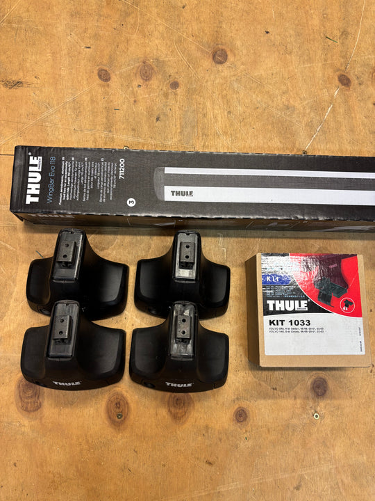 Thule Roof Bar Set for VOLVO S40 4dr Saloon 1996-2003 - Normal Roof (711200-754-1033)