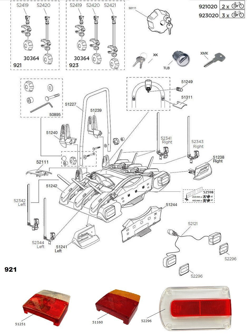 Thule Euroway 920 Spare Parts