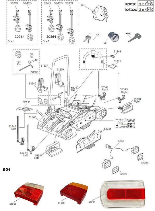 Thule Euroway 920 Spare Parts