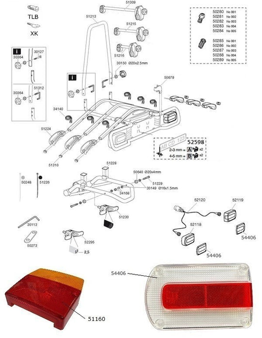 Thule 943 EuroRide - Spare parts