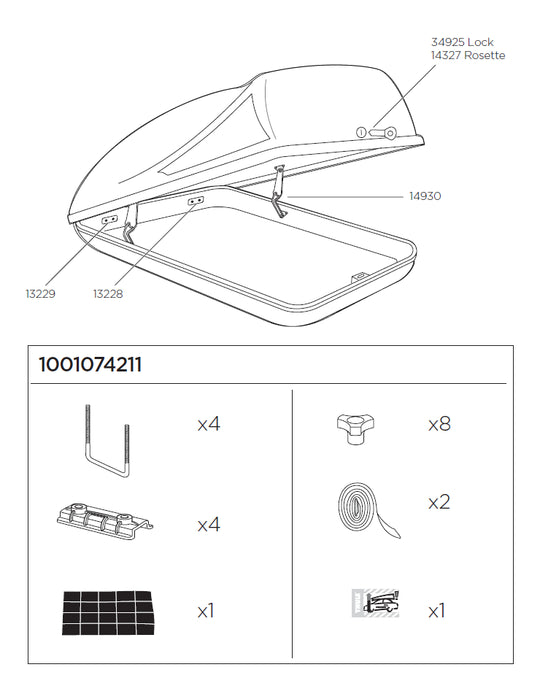 Thule Ocean 80 Roof Box - Spares