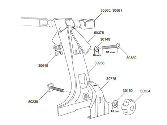 Thule foot pack 953 - Spare parts