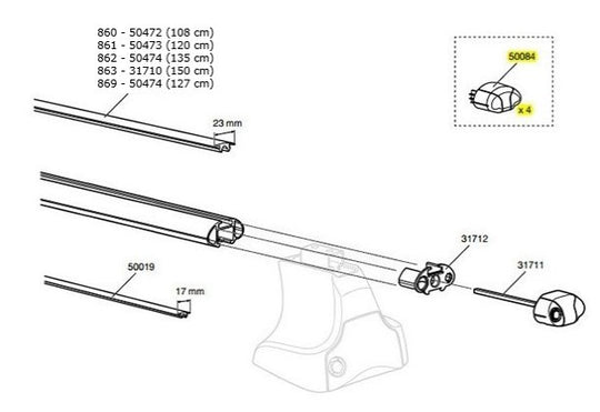 Thule AeroBars - Spare parts
