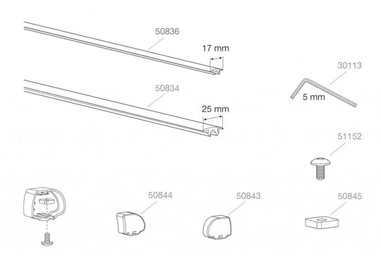 Thule Professional bars - Spare parts