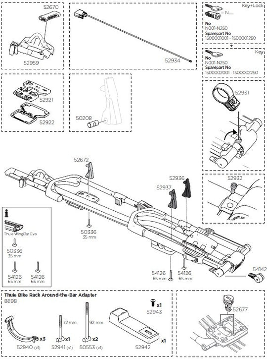 Thule 599 Upride - Spares