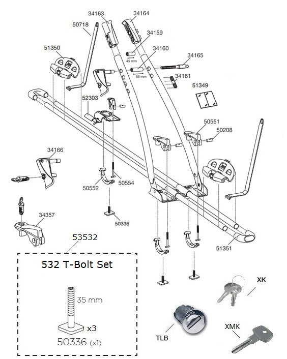 Thule FreeRide 532 Spares