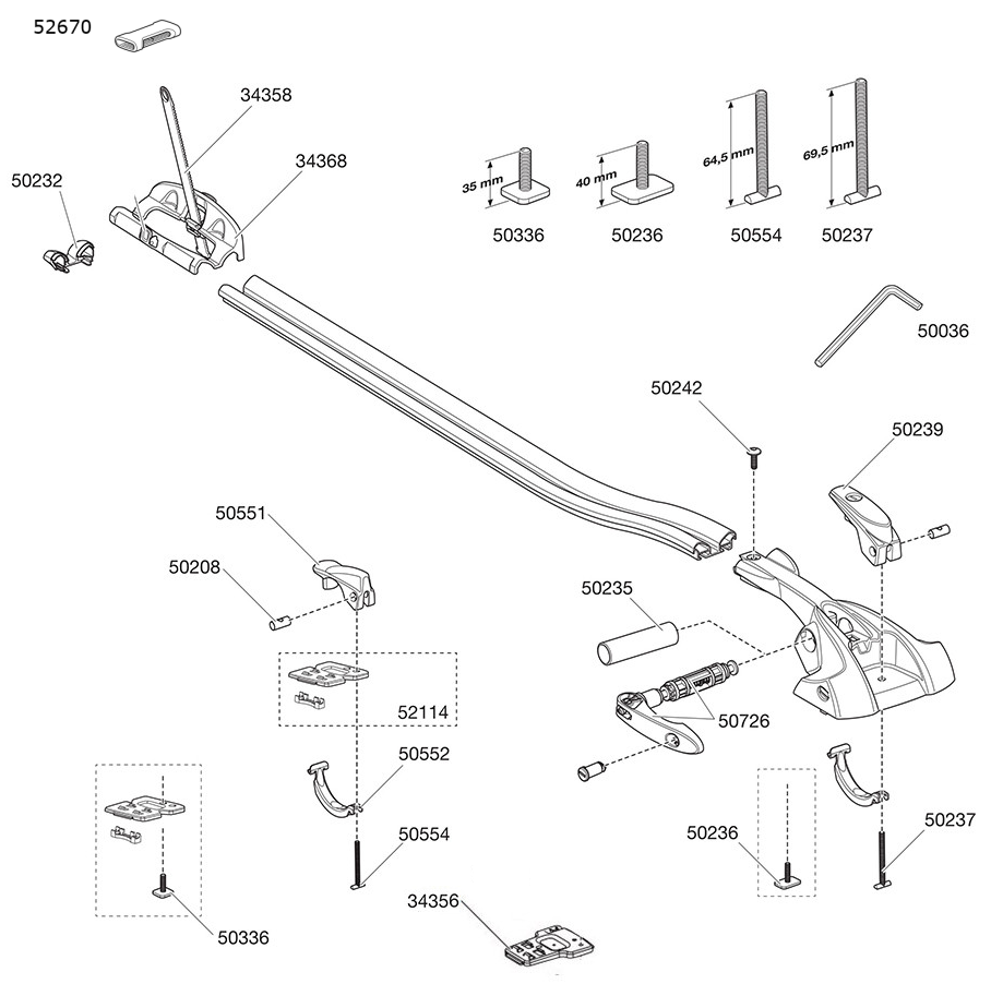 Thule OutRide 561 - Spare parts