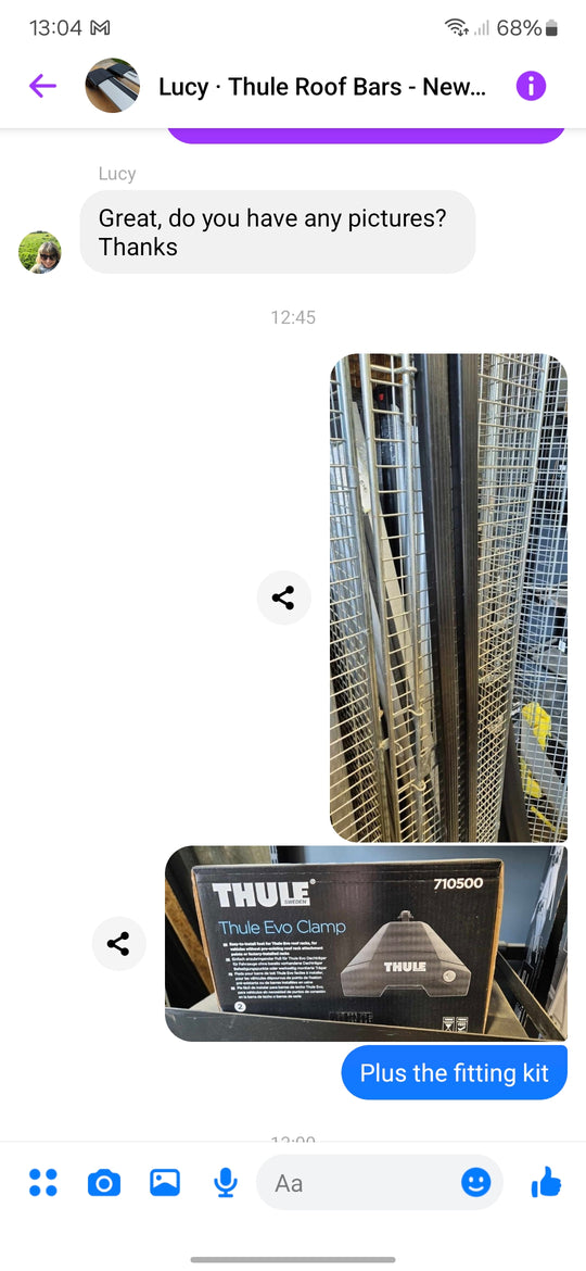 Thule Square Bar option 4b for Lucy