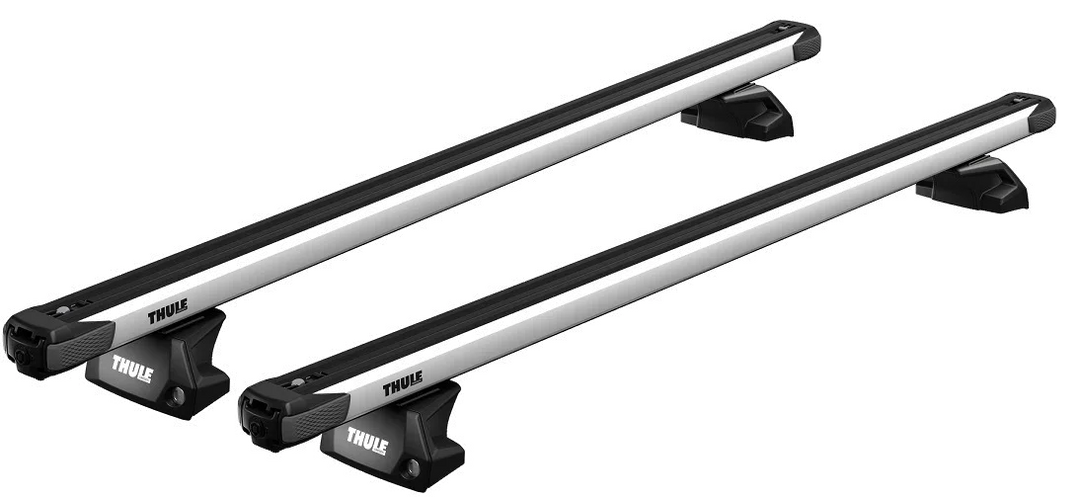 Illustrative Thule SlideBar roof bar system for flush rails – Roof Boxed