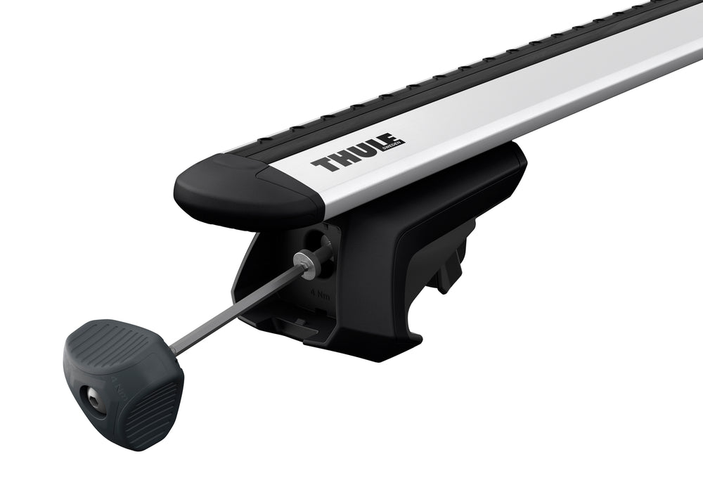 Thule Roof Bar Set for FORD Transit Courier 4-dr Van 2024 onwards - Raised Rails (Wingbar Evo Silver)