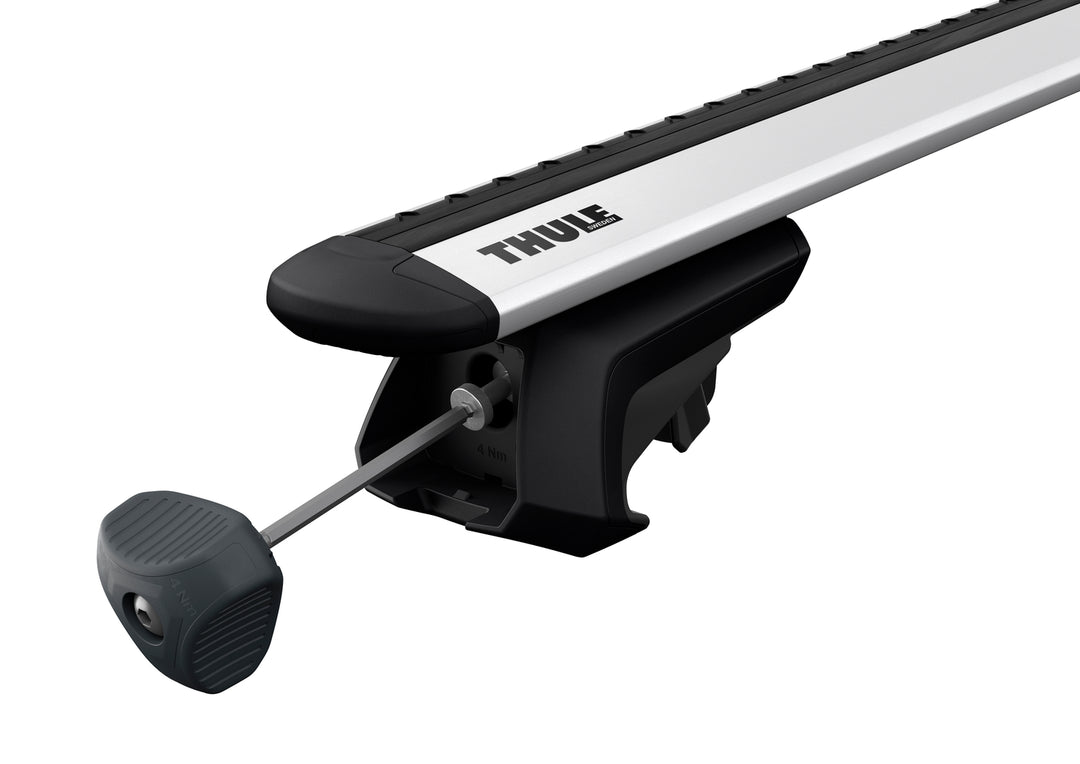 Thule Roof Bar Set for FORD Transit Courier 4-dr Van 2024 onwards - Raised Rails (Wingbar Evo Silver)