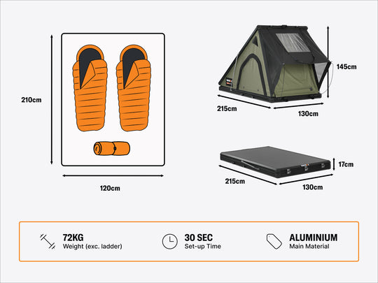 TentBox Cargo – Durable and Spacious Rooftop Tent with Quick Setup and Versatile Features