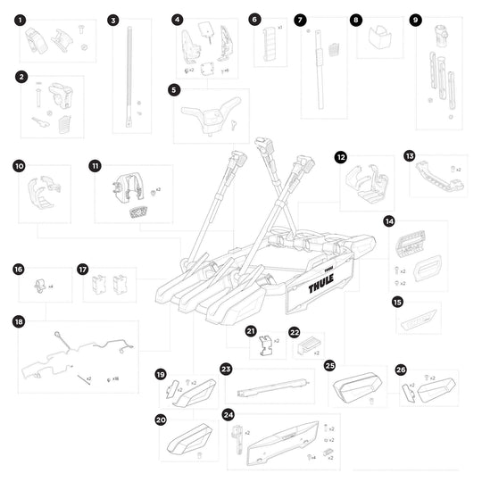 Thule outpace spare parts diagram