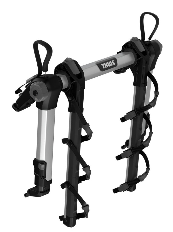 Thule bike rack on a white background