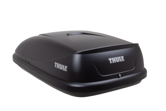 Compact and durable Thule Ocean S roof box with 320L capacity. Ideal for extra luggage, easy mounting, and secure locking system.