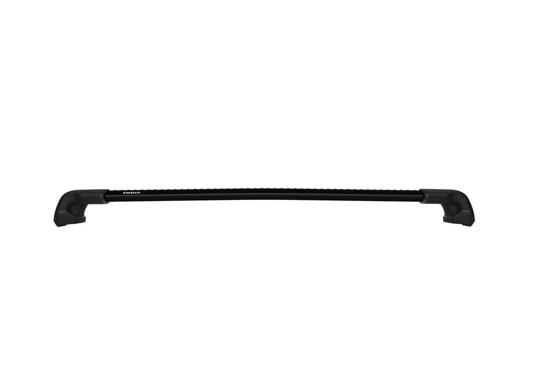 Black car roof rack on a white background