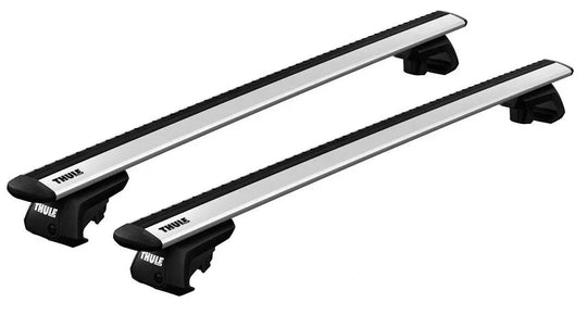 Thule Roof Bar Set for HYUNDAI HB20 Hatchback 2012 onwards - Raised Rail (Wingbar Evo - Silver)