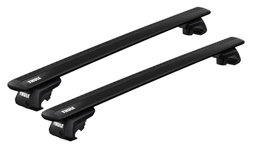 Thule Roof Bar Set for HYUNDAI Lavita MPV 2001-2010 - Raised Rail (Wingbar Evo - Black)