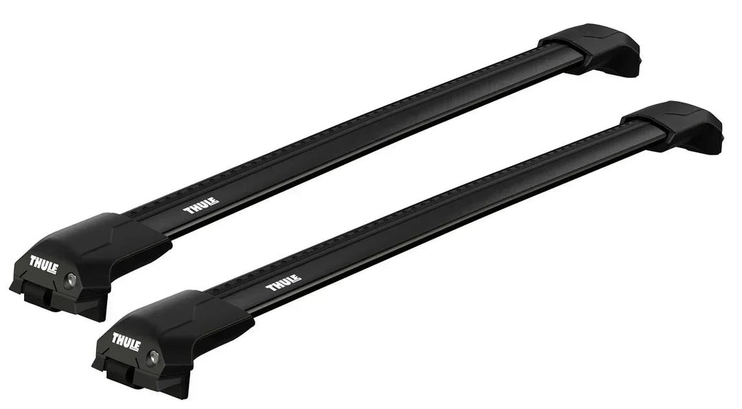 Thule Roof Bar Set for HYUNDAI Santa Fe SUV 2010-2012 - Raised Rail (Wingbar Evo Edge - Black)