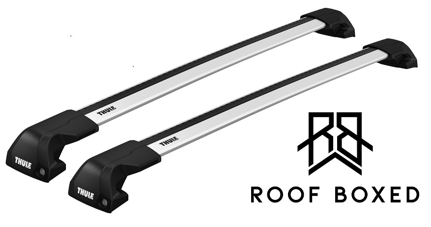 Thule Roof Bar Set for FORD Fiesta Active 5-dr Hatchback 2018 onwards - Flush Rail (Wingbar Evo Edge - Silver)