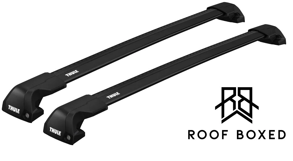 Thule Roof Bar Set for AUDI A3 Sportback (8V) 5-dr Hatchback 2013-2020 - Flush Rail (Wingbar Evo Edge - Black)