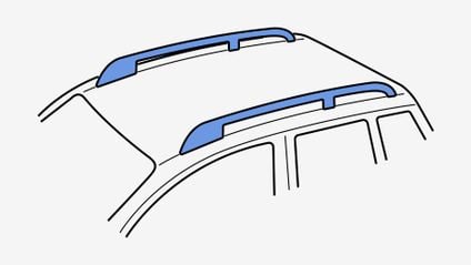 Diagram showing raised rails with a gap beneath